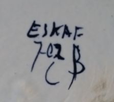 Eskaf pottery jardiniere mark