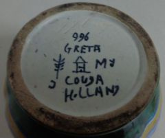 Gouda pottery decor Greta pot mark