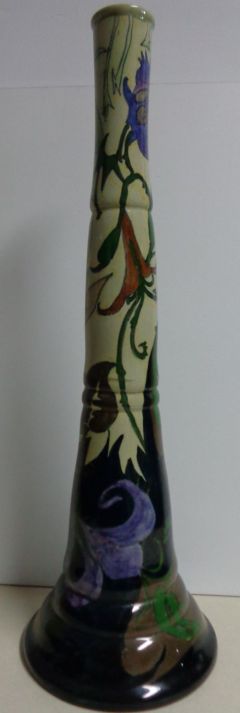 Gouda pottery trumpet vase