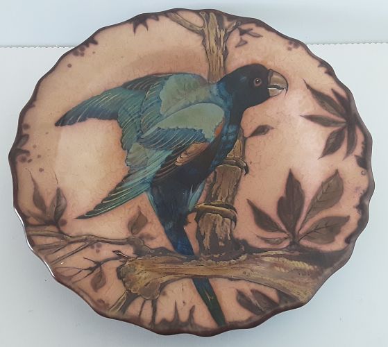 Gouda pottery bird plate