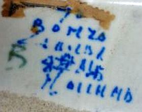 Gouda pottery clog decor Bonzo mark