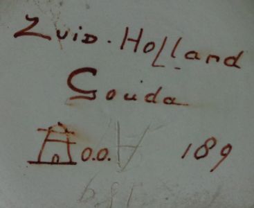 Gouda pottery vase Decor Orchid mark